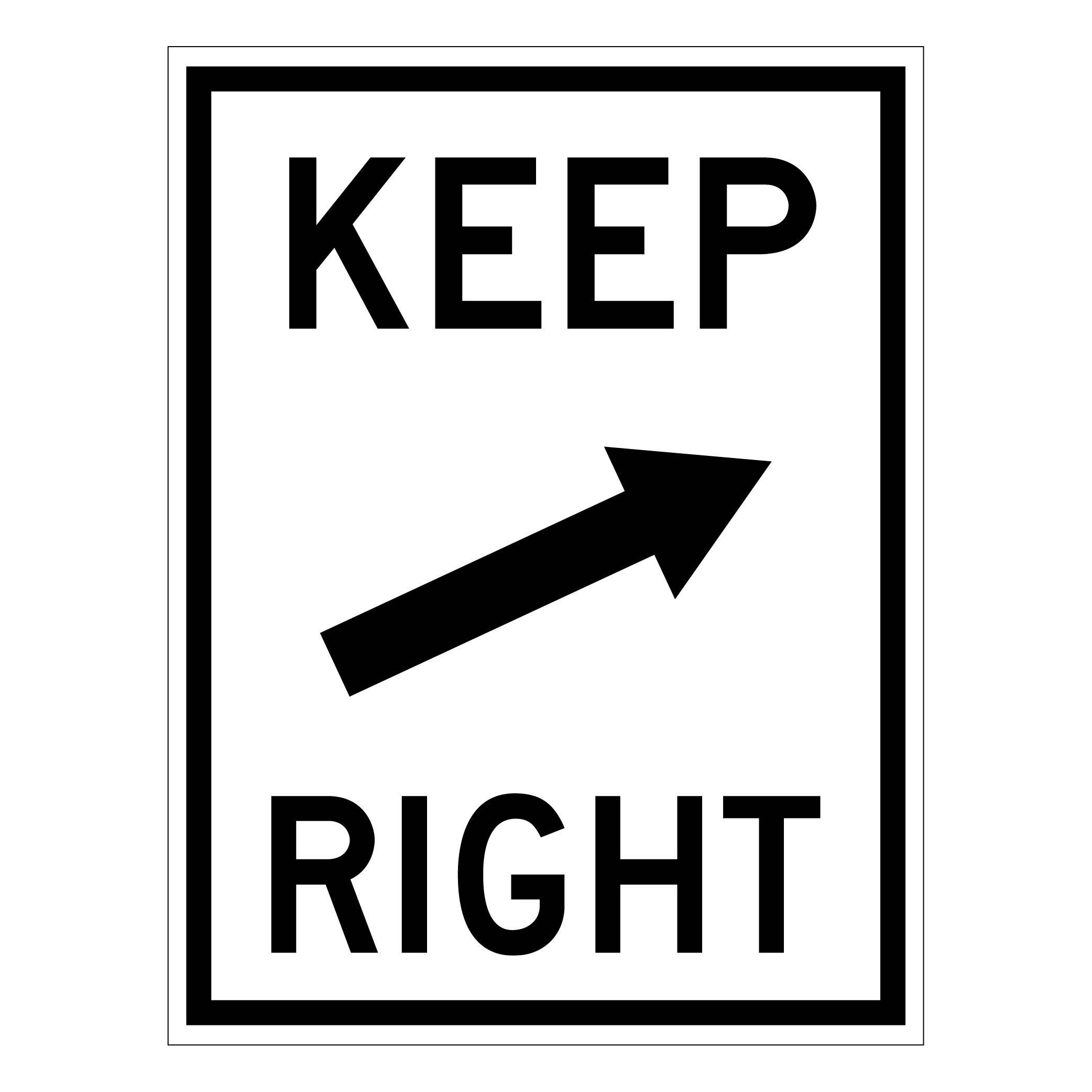Keep Right R4-7a
